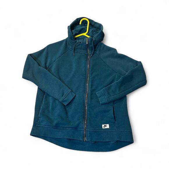 Women’s Nike Modern Cape Jacket Hoodie Teal Size Small Full Zip - Picture 1 of 4